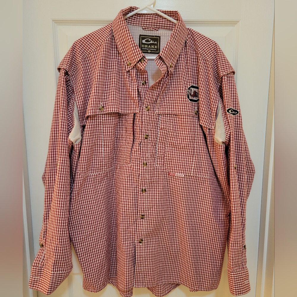 South Carolina Gamecocks Drake Fishing Shirt Large Vented Long Sleeves
